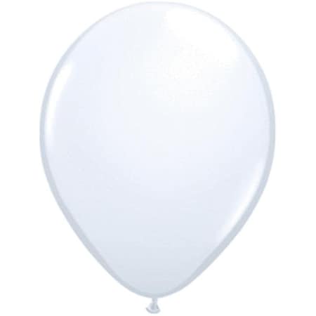 Qualatex 6231 11 In. White Latex Balloon - 25 Count
